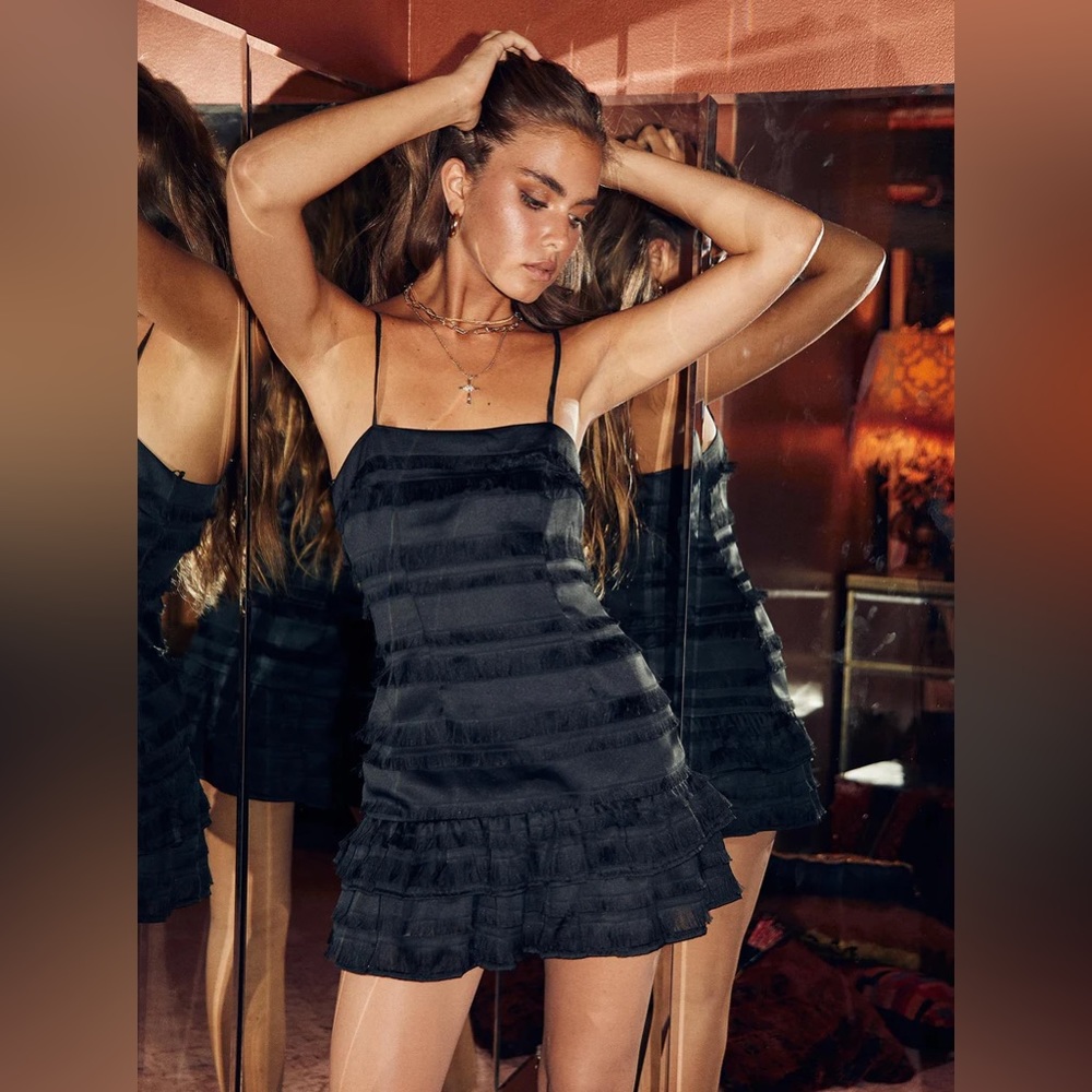 Princess Polly Molina Mini Dress Ruffle Tassel